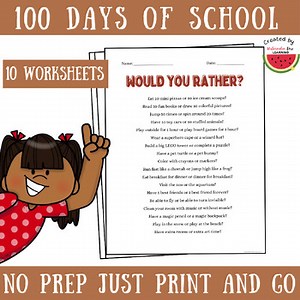 100th Days Of School Activity / Writing & Math