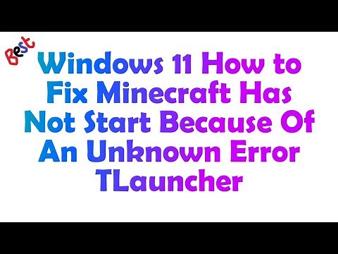 Minecraft will not start due to an unknown error, according to tlauncher, a popular solution to the