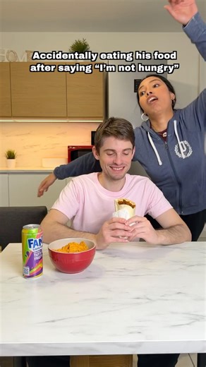 tripped and fell into his food 🤣