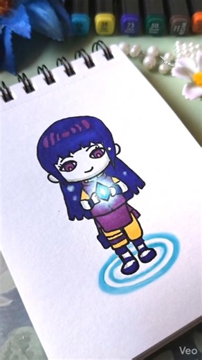 Chibi Himawari Uzumaki Cute Anime Drawing 💜 | Boruto Kawaii Art | Easy Coloring for Kids & Beginner