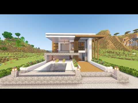 Minecraft: Modern Mansion Tutorial + Interior Design