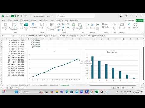 Create a random walk in Excel