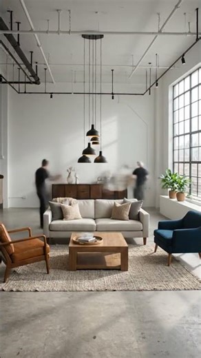 Scandinavian Minimalist Lounge: Sleek Design & Cozy Comfort