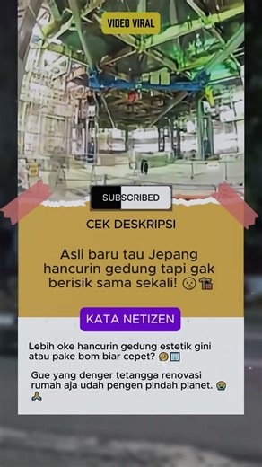 Teknologi Gila! Cara Jepang Hancurin Gedung Tinggi Tanpa Debu & Berisik #beritaviral #shorts