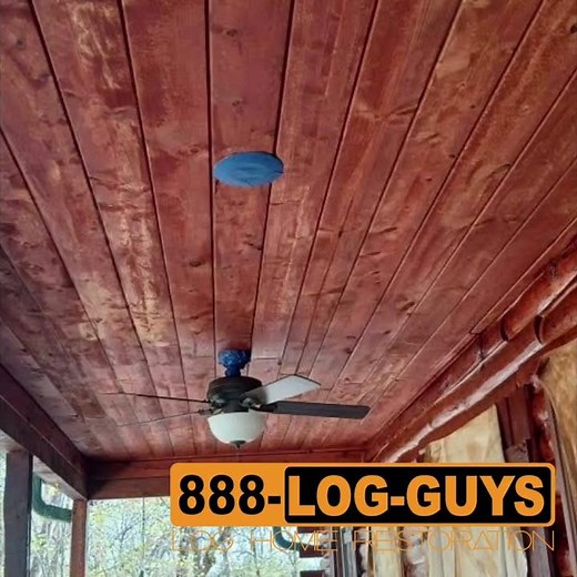 Log Home Restoration Project on a beautiful home in Branson West, MO! Great job Jeremy's crew!