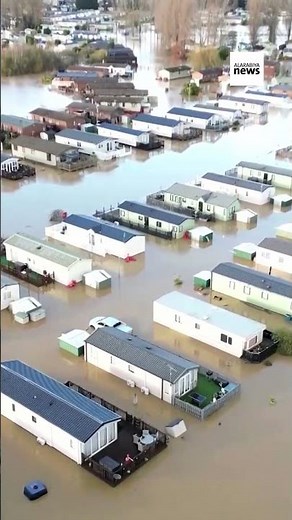 Flooding in England’s Northampton after Storm Bert