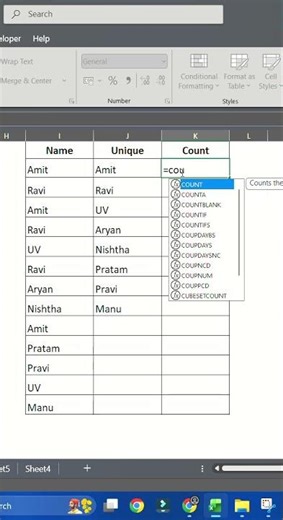 Excel Job Interview Questions UNIQUE Formula in Excel #excel #microsoftexcel #exceltutorial