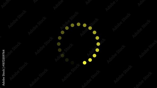 Loading - circle Modern loading animation. loading bar dots looping progress icon. Loading is indicated by a dot. Typing loading dots on transparent background.