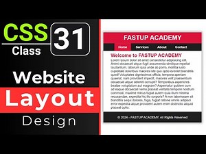 CSS Tutorial: Basic Website Layout Design in HTML & CSS | CSS full course for beginners | Class 31