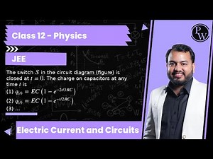 The switch S in the circuit diagram (figure) is closed at t=0. The charge on capacitors at any ti...