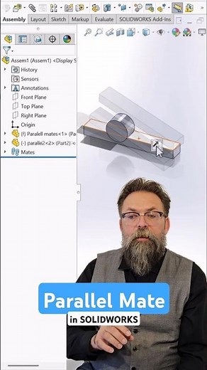 Parallel Mates in SOLIDWORKS: CADvice of the Week 3 #cad #solidworks