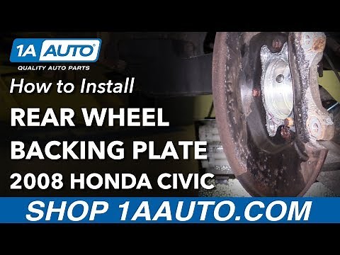 How to Replace Rear Wheel Backing Plate 05-11 Honda Civic