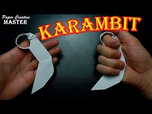 Origami karambit. How to make karambit from paper