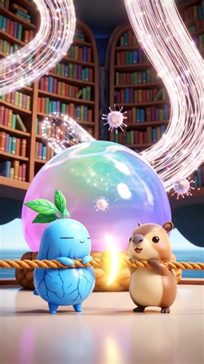 Oddish's Glossy Plush-Quest in a floating library above the sea