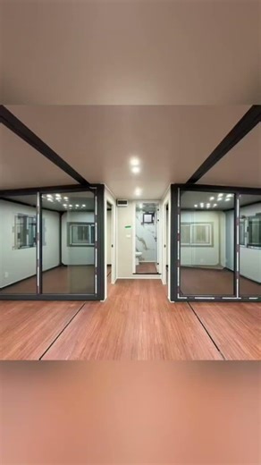 A 20-ft house with solar panels covering the entire roof —powered by sunshine.