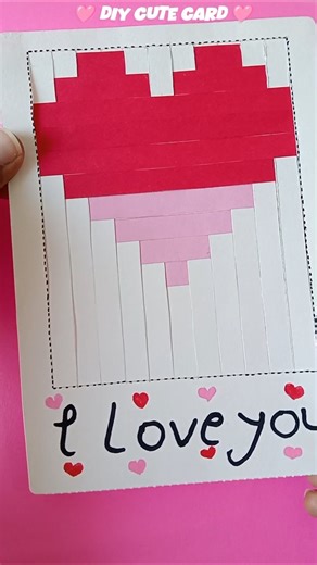 ​How to Make a Beautiful Woven Heart Card 💌✨ #PaperCraft #DIY #shorts #love