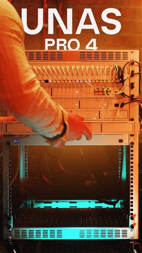 TechFlow on Instagram: "Setup a 36TB local cloud with the UNAS4. 4TB of SSD cache in the back. Does this make a full HDD NAS feel like one giant SSD? #ASMR #NAS #UINAS #LocalCloud #TechFlow #HomeLab #StorageSetup"