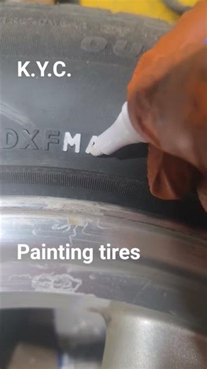 Painting letters on my tires
