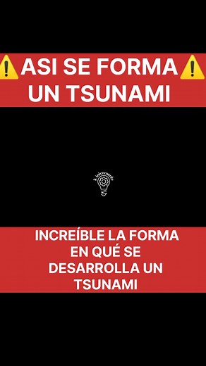 🌊 ¿Cómo se forma un tsunami? Un tsunami no es solo “una ola gigante”, es una serie de olas enormes provocadas generalmente por un terremoto submarino, aunque también pueden originarse por erupciones volcánicas, deslizamientos de tierra o incluso el impacto de meteoritos en el océano. Cuando ocurre un terremoto en el fondo marino, la corteza terrestre se desplaza bruscamente, empujando una enorme masa de agua hacia arriba. Esa energía viaja a gran velocidad —hasta 800 km/h— por todo el océano. A