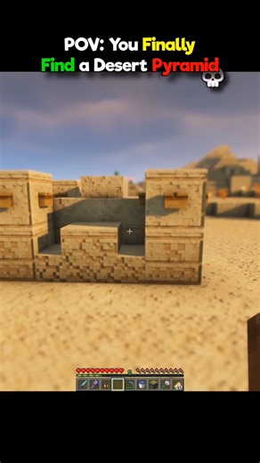 Minecraft POV: You Finally Find a Desert Pyramid..💀#minecraft #minecraftshorts