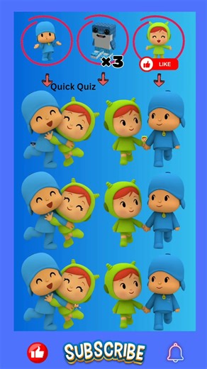 Find the Odd pocoyo - MUEVELOU Edition 19 #muevelou#pocoyo🔍🧐