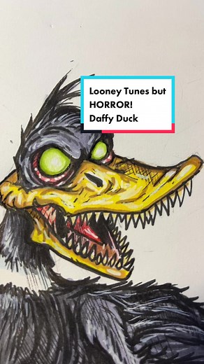 Daffy Duck Horror Drawing: Looney Tunes Characters But Horror