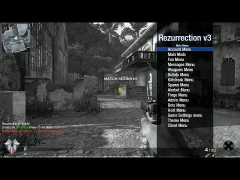 CodBO1 PS3/PC - Rezurrection v3 GSC Mod Menu