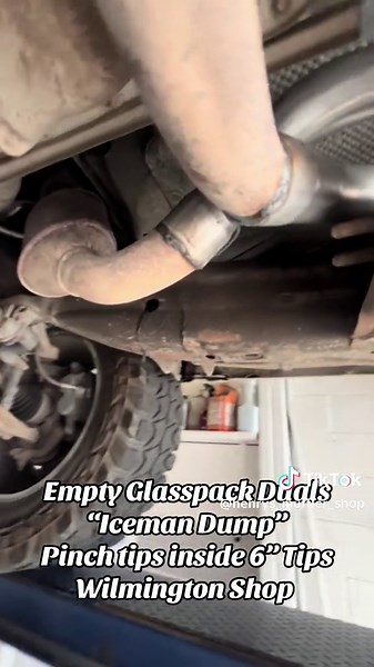 We did Empty Glasspack Dual Exhaust with “Iceman Dump” 6” Tips with Pinch Tips inside on the Tahoe at our Wilmington Shop.. #henrysmufflershop #since1998 #customexhaust #mufflershop #wilmington #wilson #raleigh #nc #chevy #tahoe #suv #liftedtrucks #catback #emptyglasspacks #dualexhaust #icemandump #bumperdump #coldstart #soundcheck #sound #video