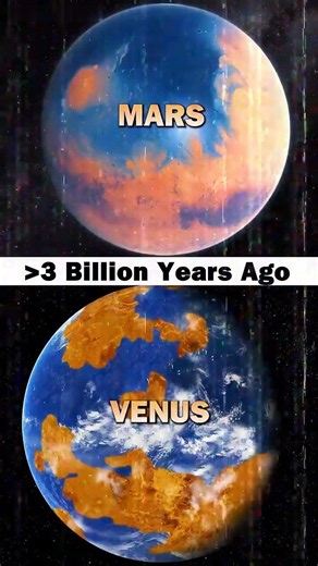 Mars & Venus Were Once Like Earth What Happened 😱 #sciencefacts #space #cosmicexploration #facts