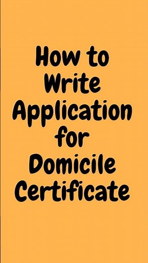 How to Write Application for Domicile Certificate | Easy Format | Application Domicile Certificate