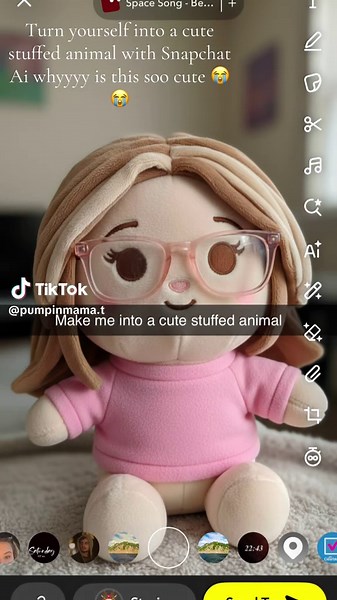 Transform Into a Cute Stuffed Animal with Snapchat AI