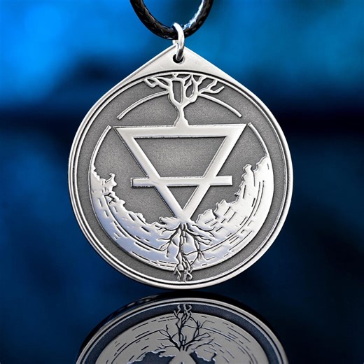 Earth Element Pendant: Alchemy Symbol Stability, Protection, Grounding, Occult Talisman Magic Amulet - Etsy