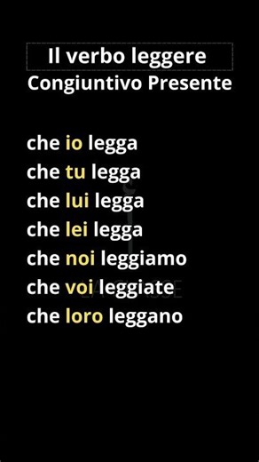 The verb to read - Present Subjunctive