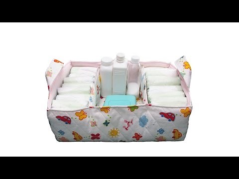 How to make a fabric diaper caddy - #65