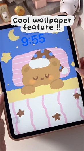 Try this wallpaper on your iPad 🧸✨ #ipad #tip #wallpaper