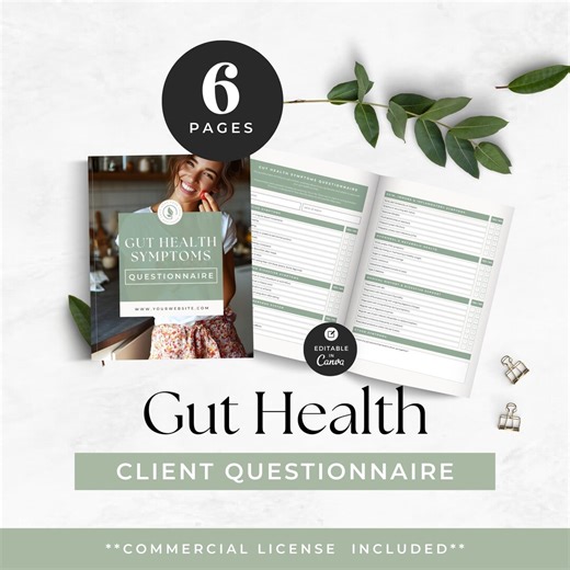 Gut Health Client Questionnaire, Health Coach Symptom Assessment, Nutritionist Program Resource, Digestive Wellness Intake Form, Onboarding - Etsy