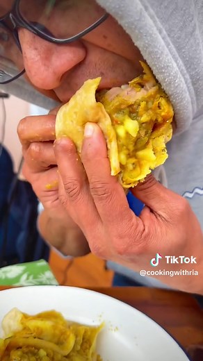 Dhalpuri-Part 3–Trinidad Chicken Roti: A delicious and triumphant amalgamation of traditional, classic favorites—dhalpuri, curry chicken and curry aloo!!! Top with your favorite spicy condiment including pepper sauce. Enjoy with a cold drink of your choice! What will it be? Do you want to learn to make this at home? Estimate cost is $2 USD per chicken roti. Yes so cheap to make it at home!! So if you can’t get to your favorite restaurant, don’t live near one or wish to accept the #trinidadchicke