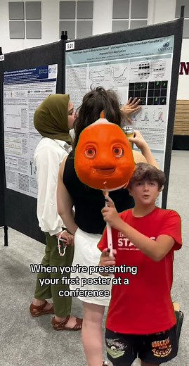 Nothing is a daunting as your first poster presentation at a conference 😅 #conference #gradschool #phdstudent #phdlife #gradschoollife #poster #nemo #wheresmydad @Dilruba Akter