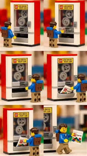 Tiny LEGO Vending Machine Actually Works #lego #vendingmachine
