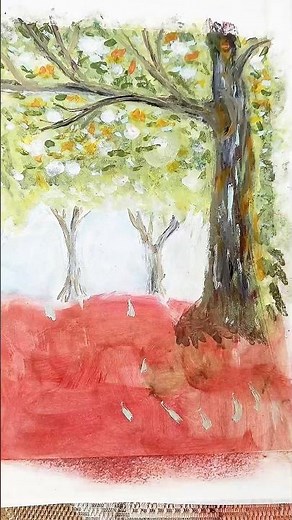 Simple 15 minute acrylic painting for beginners 😉 enjoy the process and draw with me