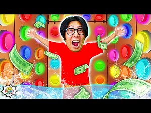 ESCAPE the Giant Button Room Challenge! Pranks and Surprises! - Videos For Kids