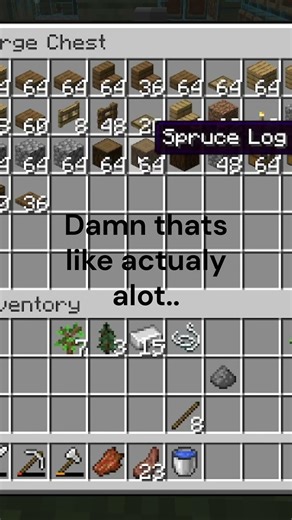 POV: you spend way too long to get matirials.. #gaming #plankton #augh #funny #minecraft