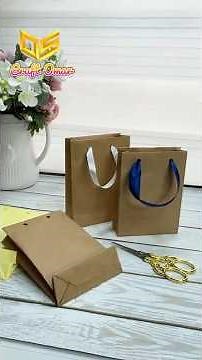Como hacer bolsas de regalo con papel craft #manualidades #crafts #amor