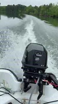 9.9 Hp Mercure speed test on Pelican Predator - 25 mph - catawba river