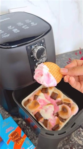 Air Fryer S'mores Dip | Easy Gooey Dessert #smores #dessert #shorts