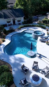 From concept to cinematic reality.💎 #custompools #custompooldesign #luxuryliving #pooldesign #poolandspa #northhouston #poolbuilder #outdoorkitchen #thewoodlandstx #texasbuilder #backyardretreat #backyardgoals #conroetx #houstonhomes #montgomerycounty #modernpools #texaspools | Knockout Custom Pools