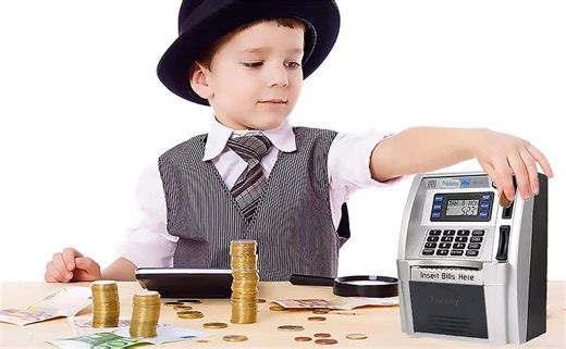 Watch customer shows how to use the ATM savings piggy bank machine on Amazon Live