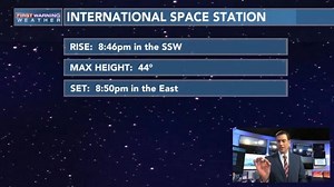 3.7K views · 22 reactions | The International Space Station will zoom over the area between 8:46pm and 8:50pm. Here's the info to get a great view! | 13abc | Facebook