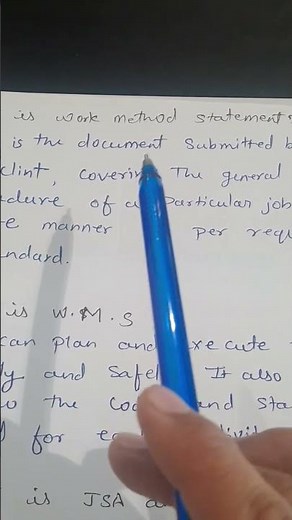 What is method or statement / what is work method statement?