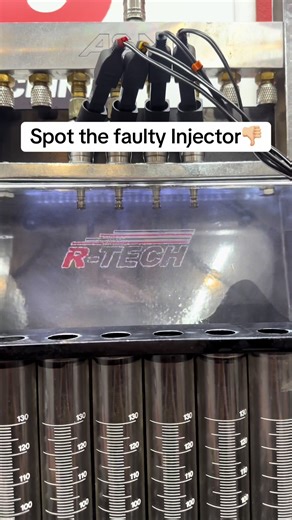 Can you spot which one is causing the customer his misfires😬 #satisfying #injector #fyp #testing #service #cleaning #tfsi #pattern